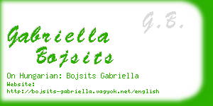 gabriella bojsits business card